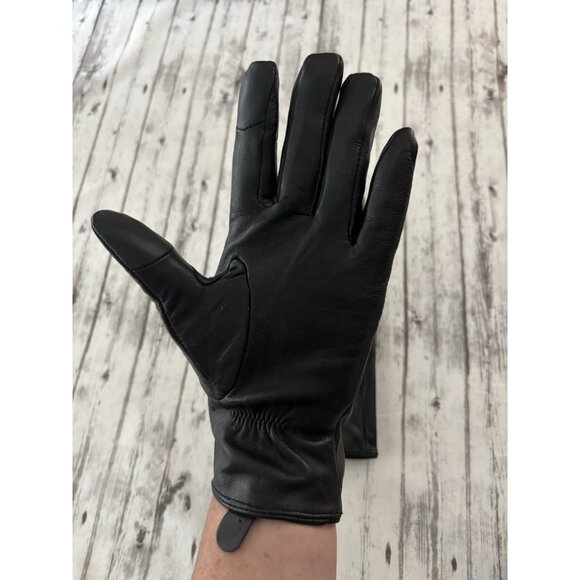 Michael Kors MICHAEL Women's Astor Studded Leather Tech Gloves Black Gold Medium - Picture 9 of 9